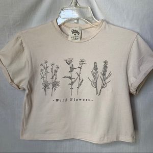 Wildflowers x-small Cropped T-Shirt